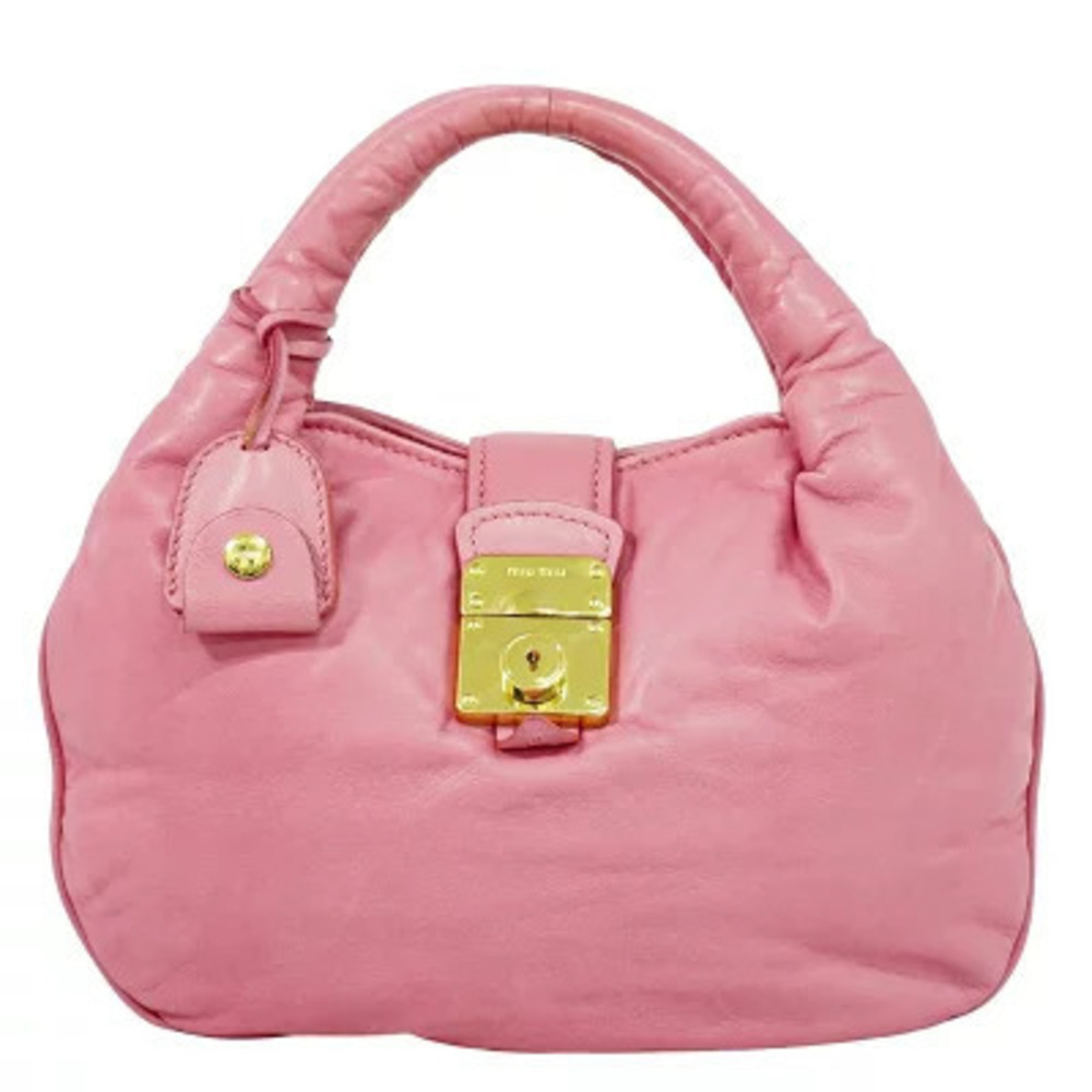 Miu Miu Multi Pocket Leather Shoulder Bag Pink